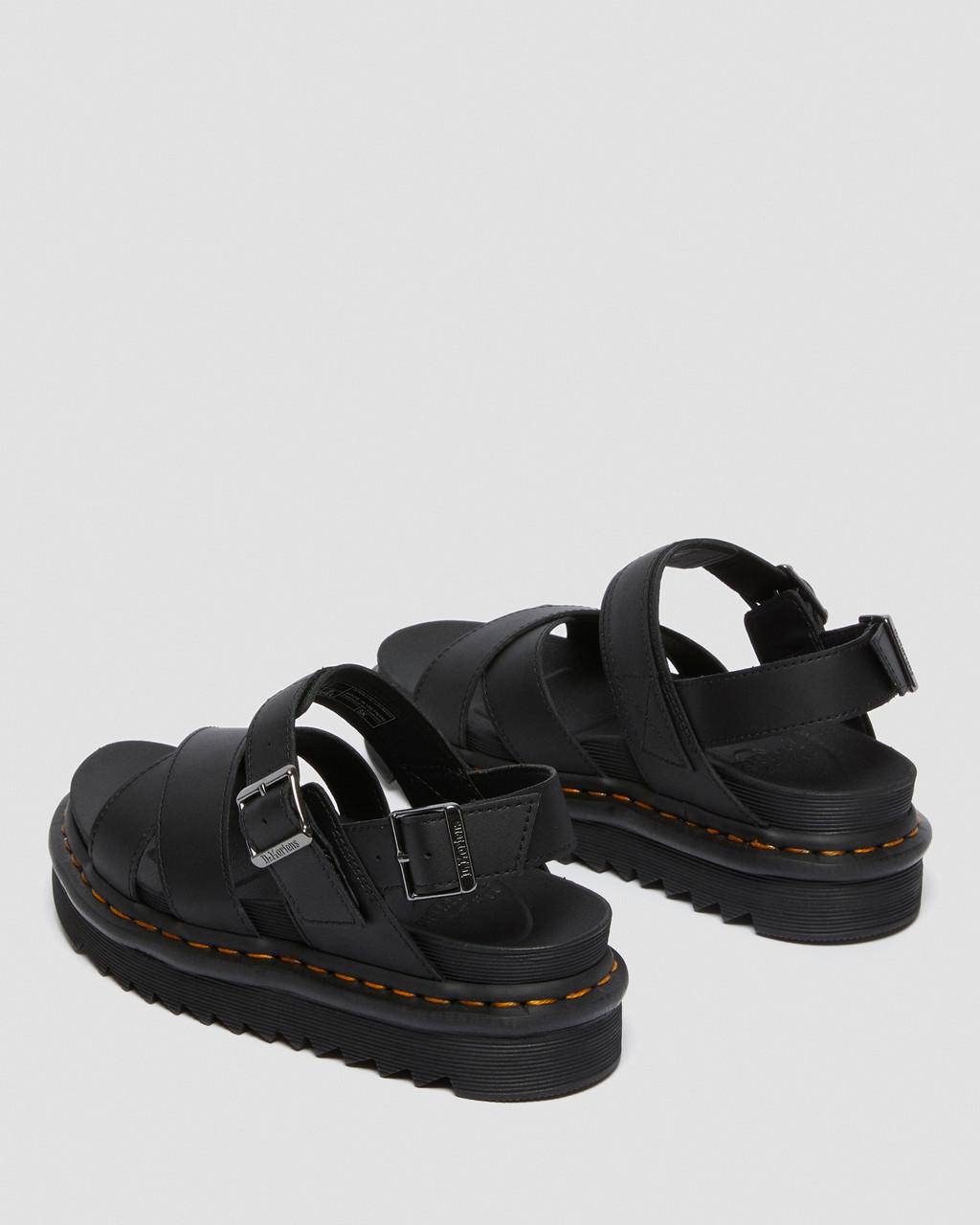 Dámské Sandály Dr Martens Voss II Leather Strap Černé | 99027825