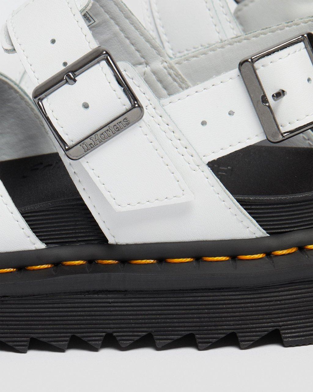 Dámské Sandály Dr Martens Voss II Leather Strap Bílé | 69883673