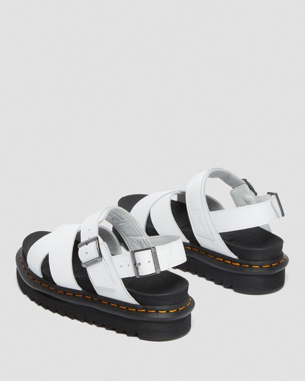 Dámské Sandály Dr Martens Voss II Leather Strap Bílé | 69883673