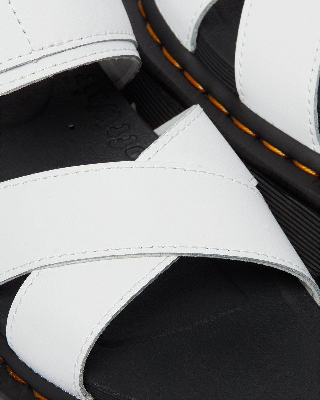 Dámské Sandály Dr Martens Voss II Leather Strap Bílé | 69883673