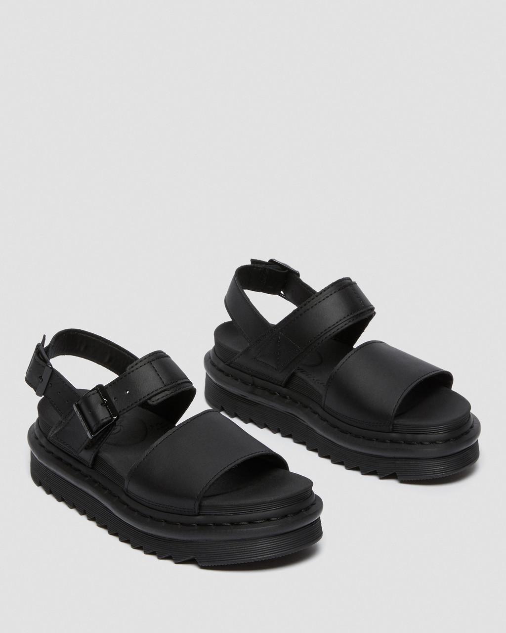 Dámské Sandály Dr Martens Voss Leather Strap Černé | 30400861