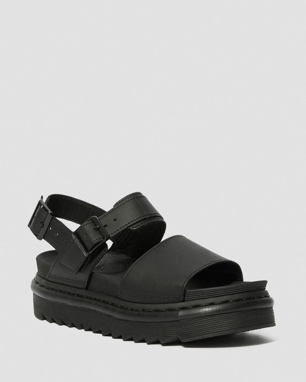 Dámské Sandály Dr Martens Voss Leather Strap Černé | 30400861