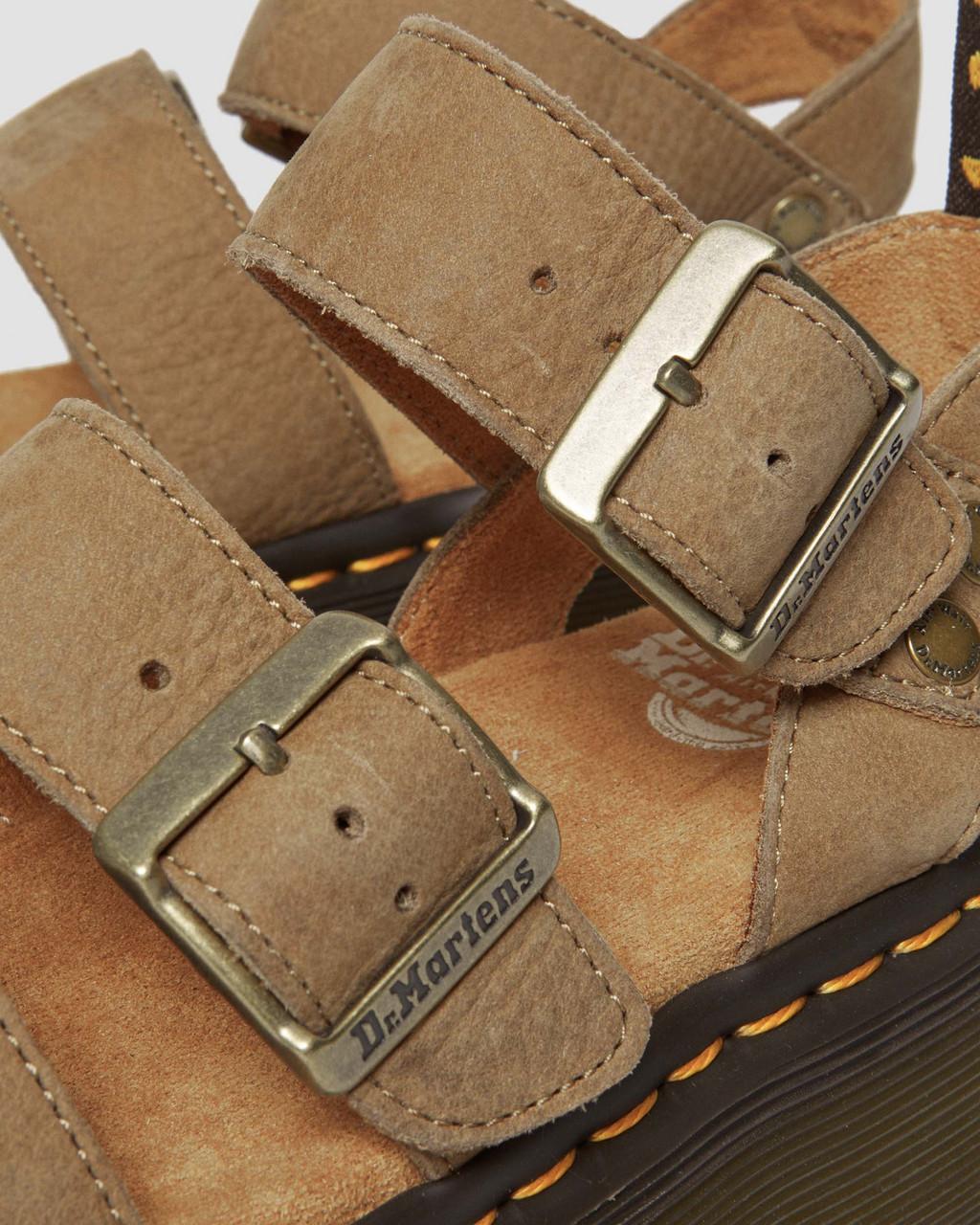 Dámské Sandály na Platformě Dr Martens Gryphon Tumbled Nubuck Leather Hnědé | 32104736