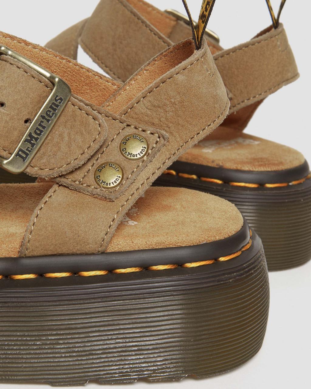 Dámské Sandály na Platformě Dr Martens Gryphon Tumbled Nubuck Leather Hnědé | 32104736