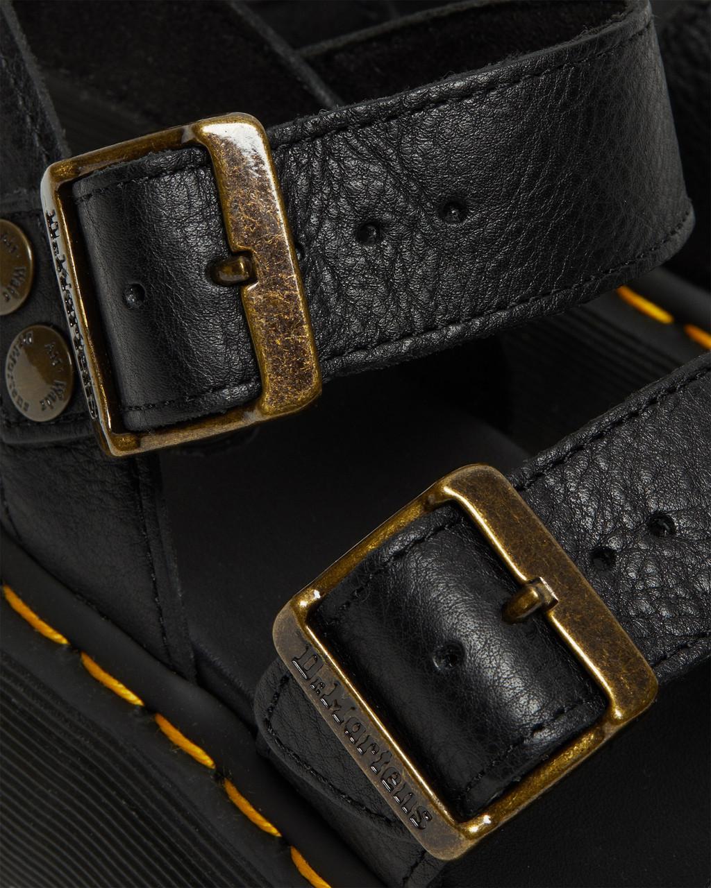 Dámské Sandály na Platformě Dr Martens Gryphon Pisa Leather Černé | 84398762