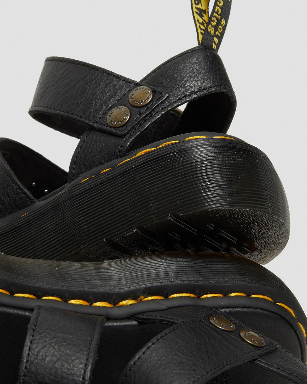 Dámské Sandály na Platformě Dr Martens Gryphon Pisa Leather Černé | 84398762