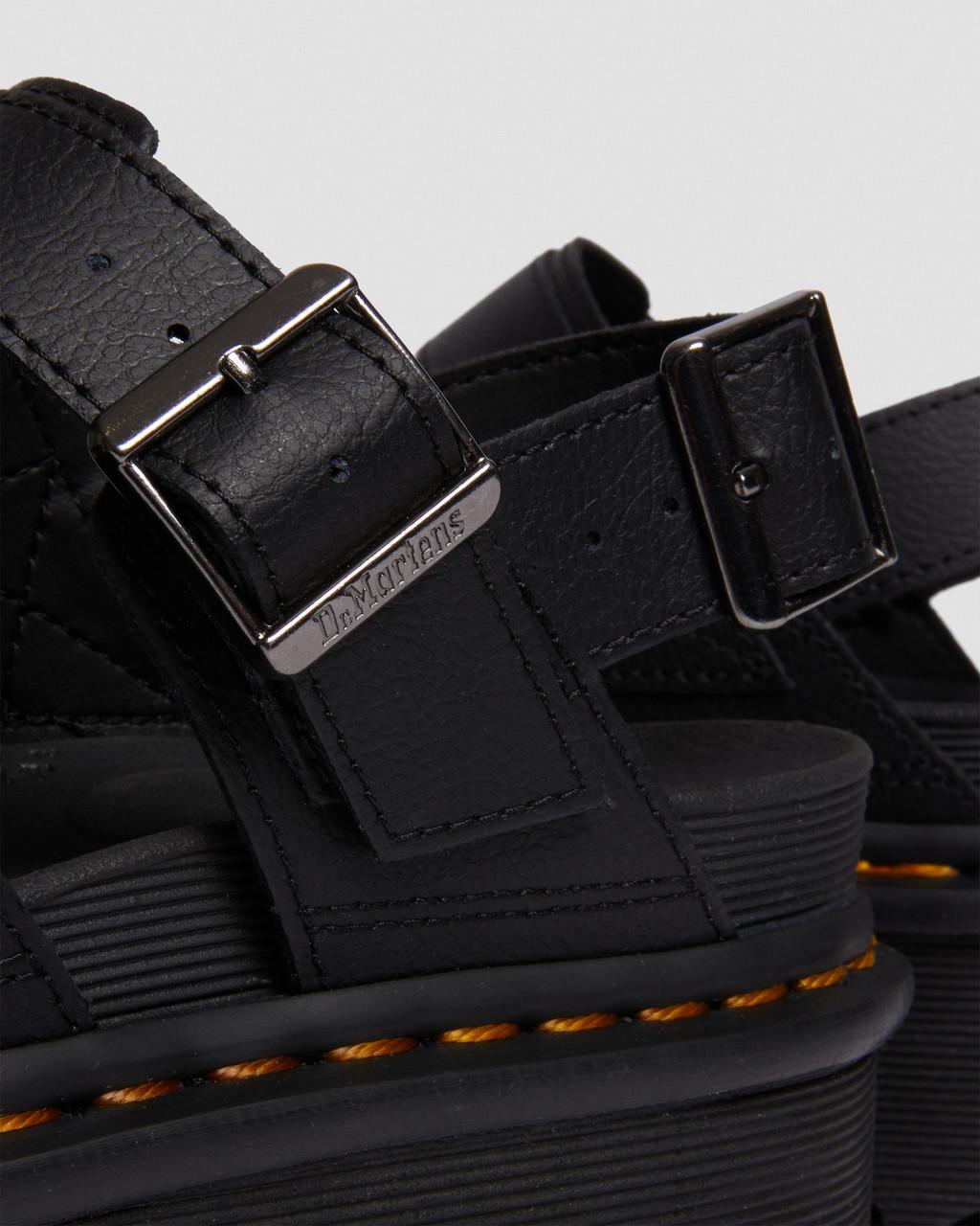 Dámské Sandály na Platformě Dr Martens Voss II Athena Leather Strap Černé | 96076205