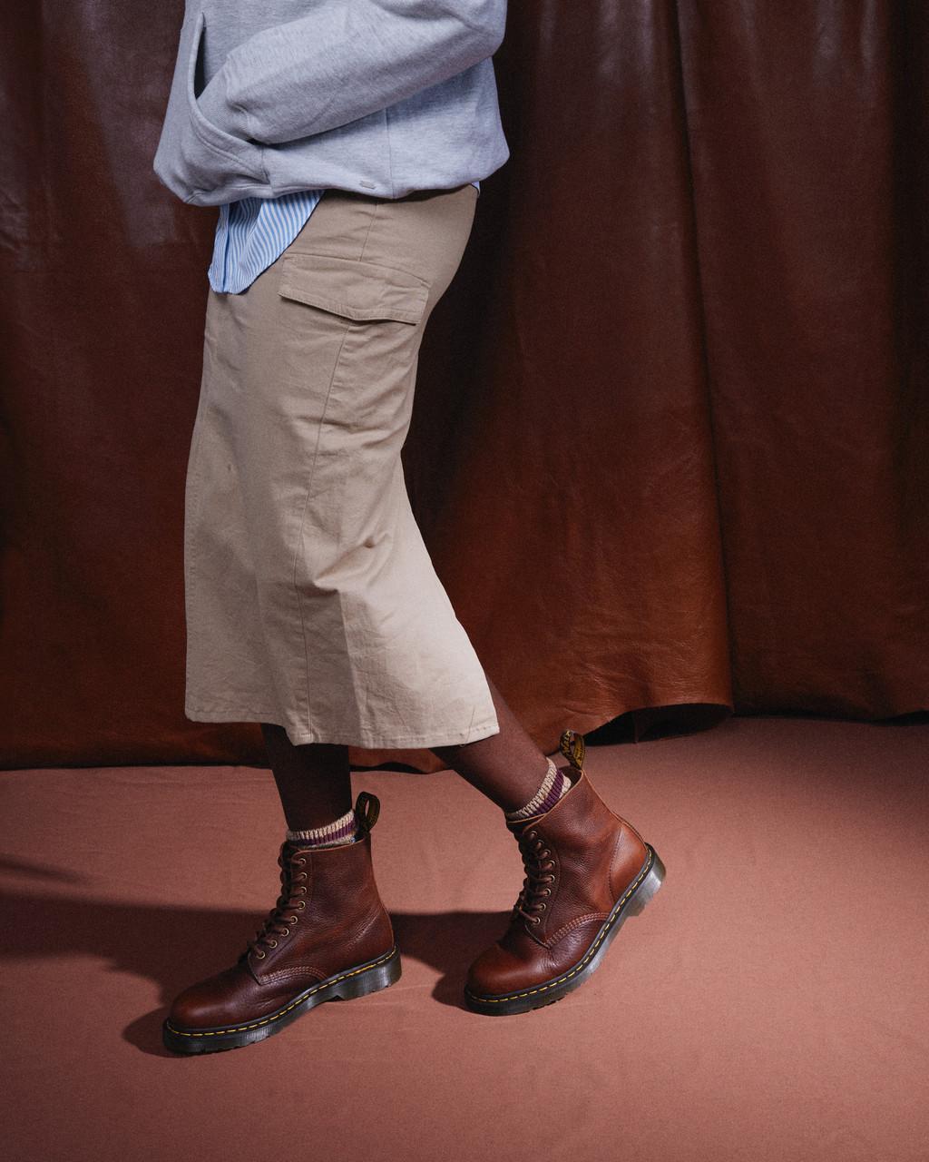 Dámské Šněrovací Boty Dr Martens 1460 Ambassador Leather Hnědé | 71534493