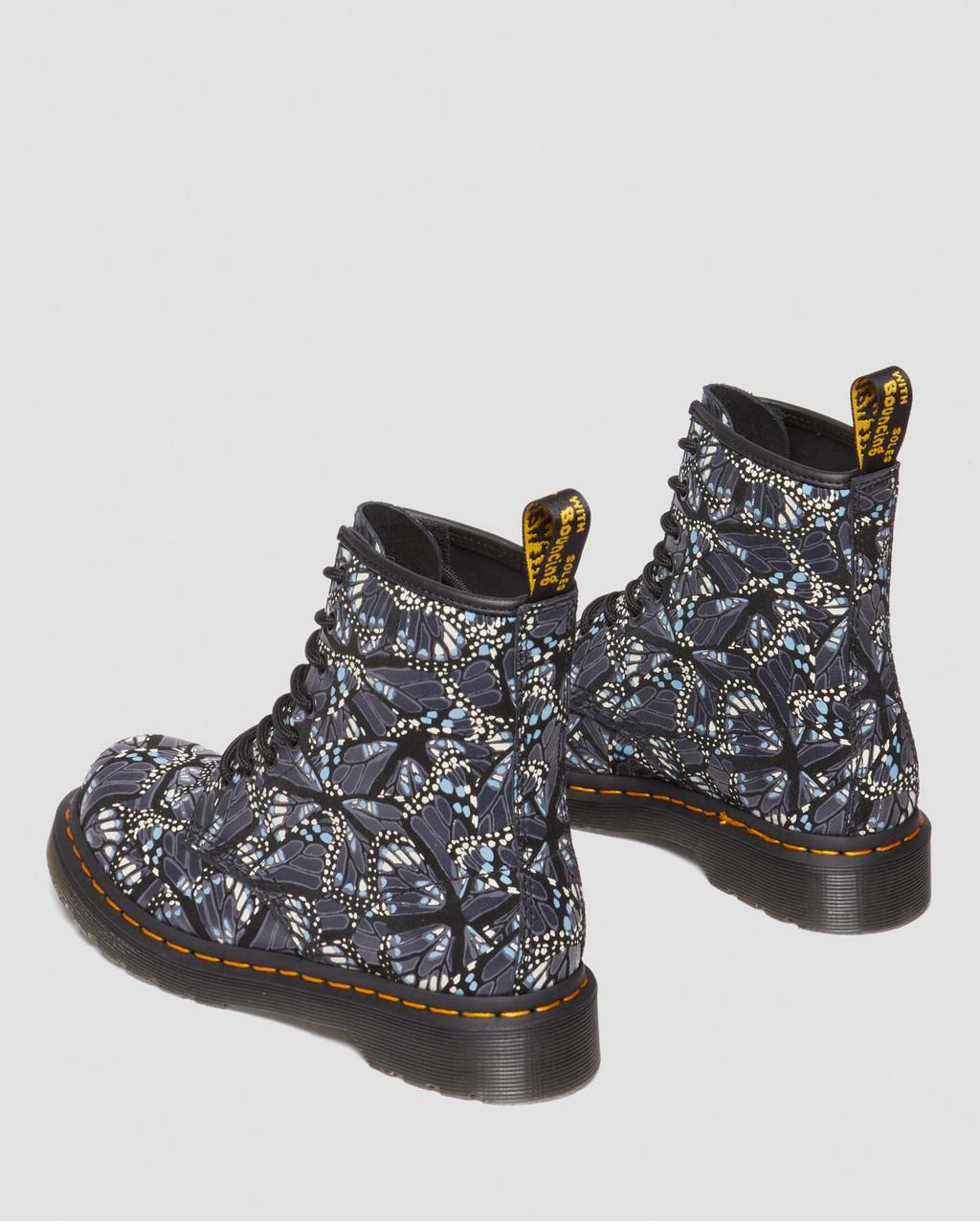 Dámské Šněrovací Boty Dr Martens 1460 Butterfly Print Suede Šedé | 40830809