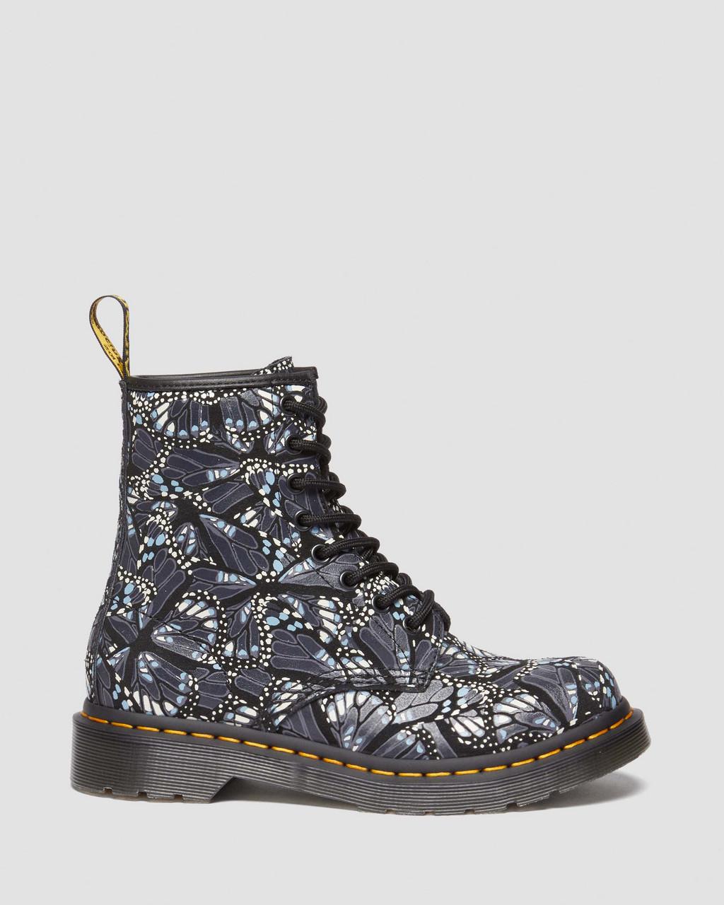 Dámské Šněrovací Boty Dr Martens 1460 Butterfly Print Suede Šedé | 40830809