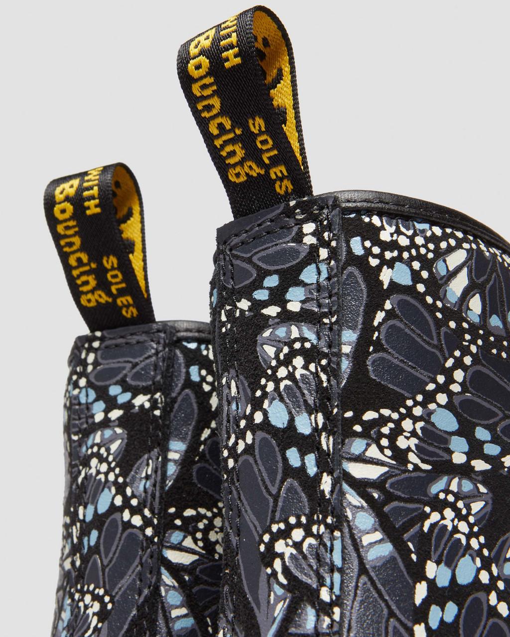 Dámské Šněrovací Boty Dr Martens 1460 Butterfly Print Suede Šedé | 40830809