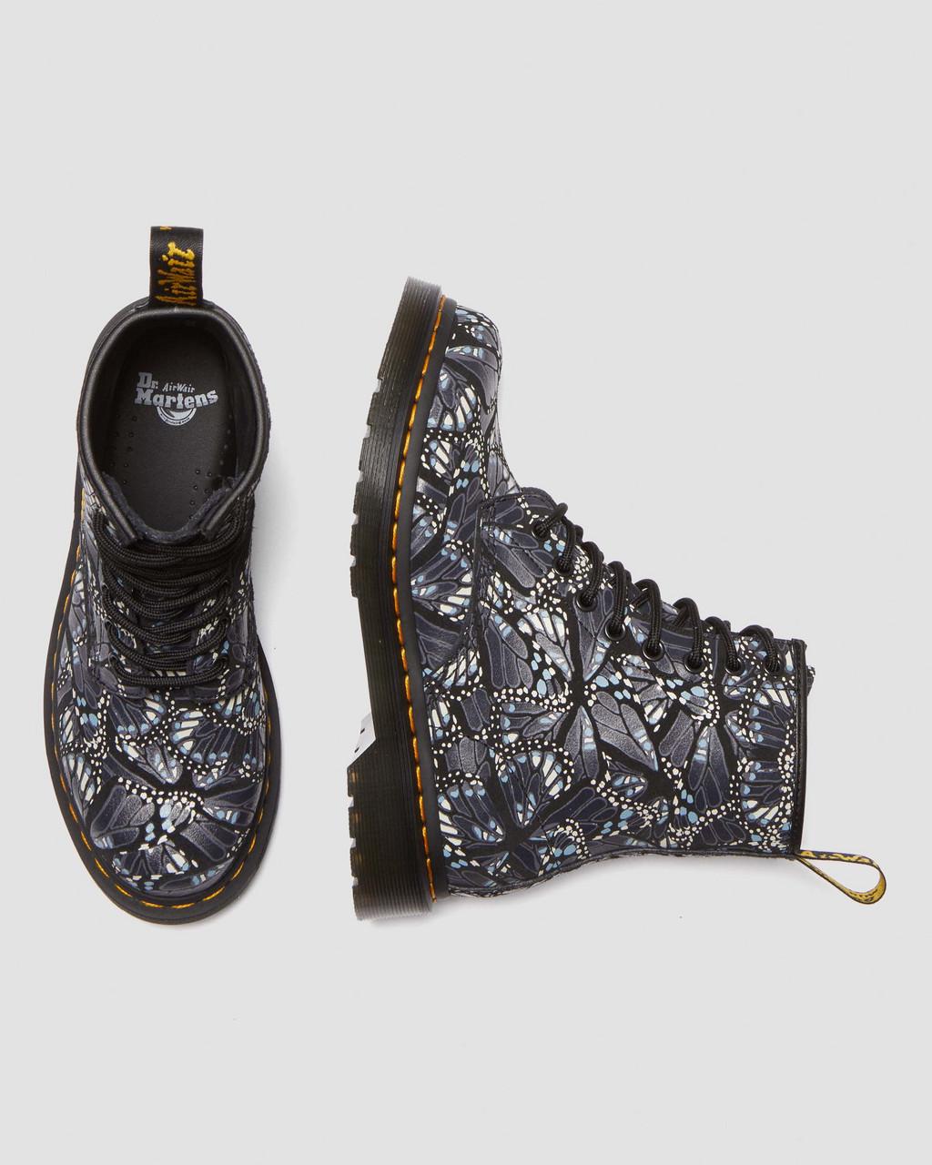 Dámské Šněrovací Boty Dr Martens 1460 Butterfly Print Suede Šedé | 40830809