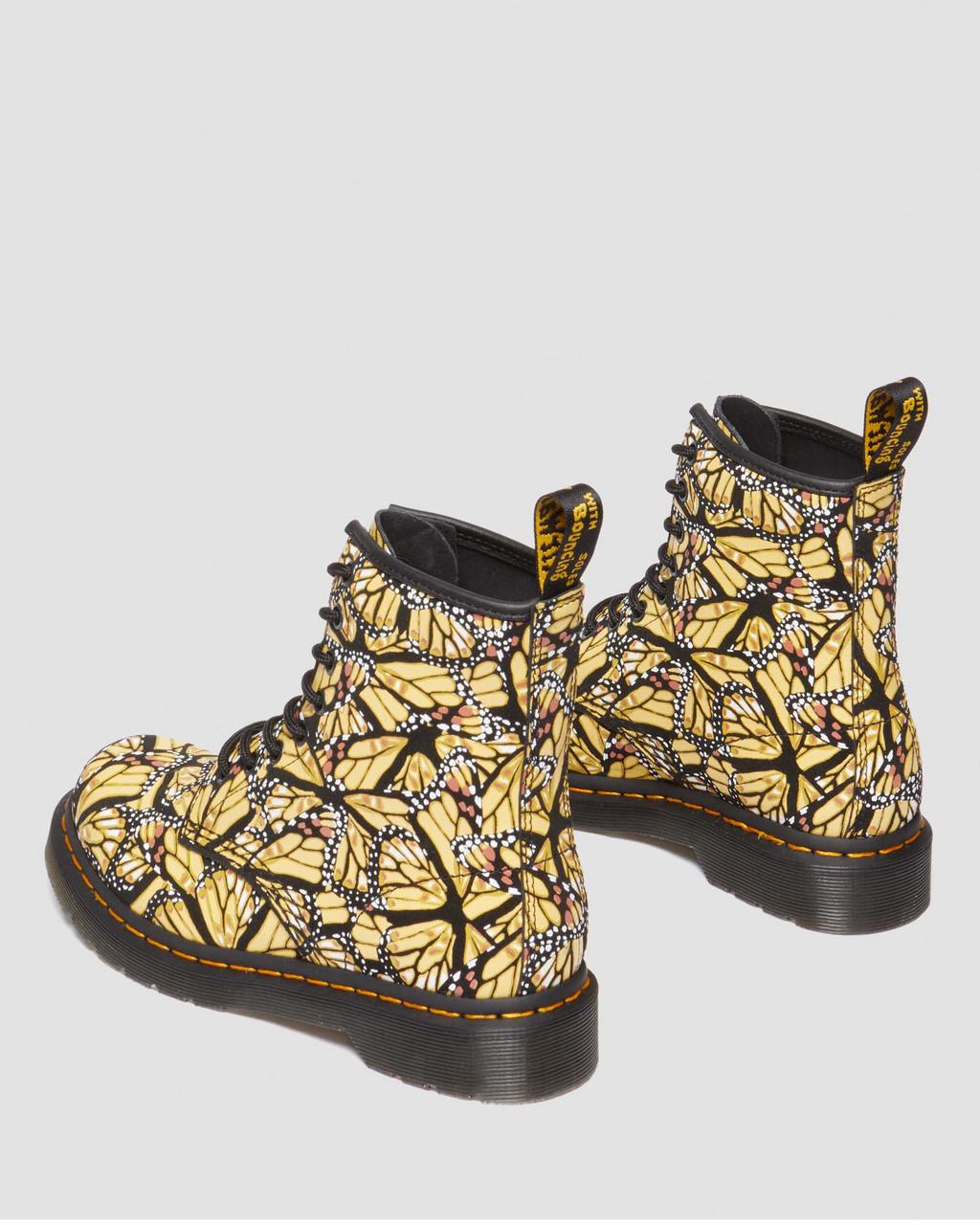 Dámské Šněrovací Boty Dr Martens 1460 Butterfly Print Suede Žluté | 87191849