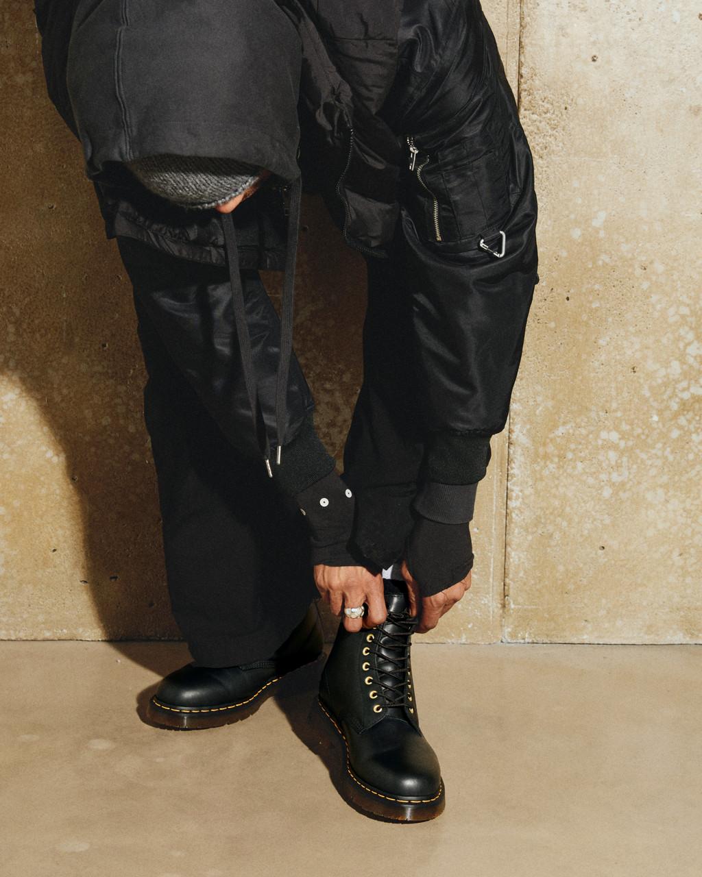 Dámské Šněrovací Boty Dr Martens 1460 DM's Wintergrip Leather Černé | 94467690