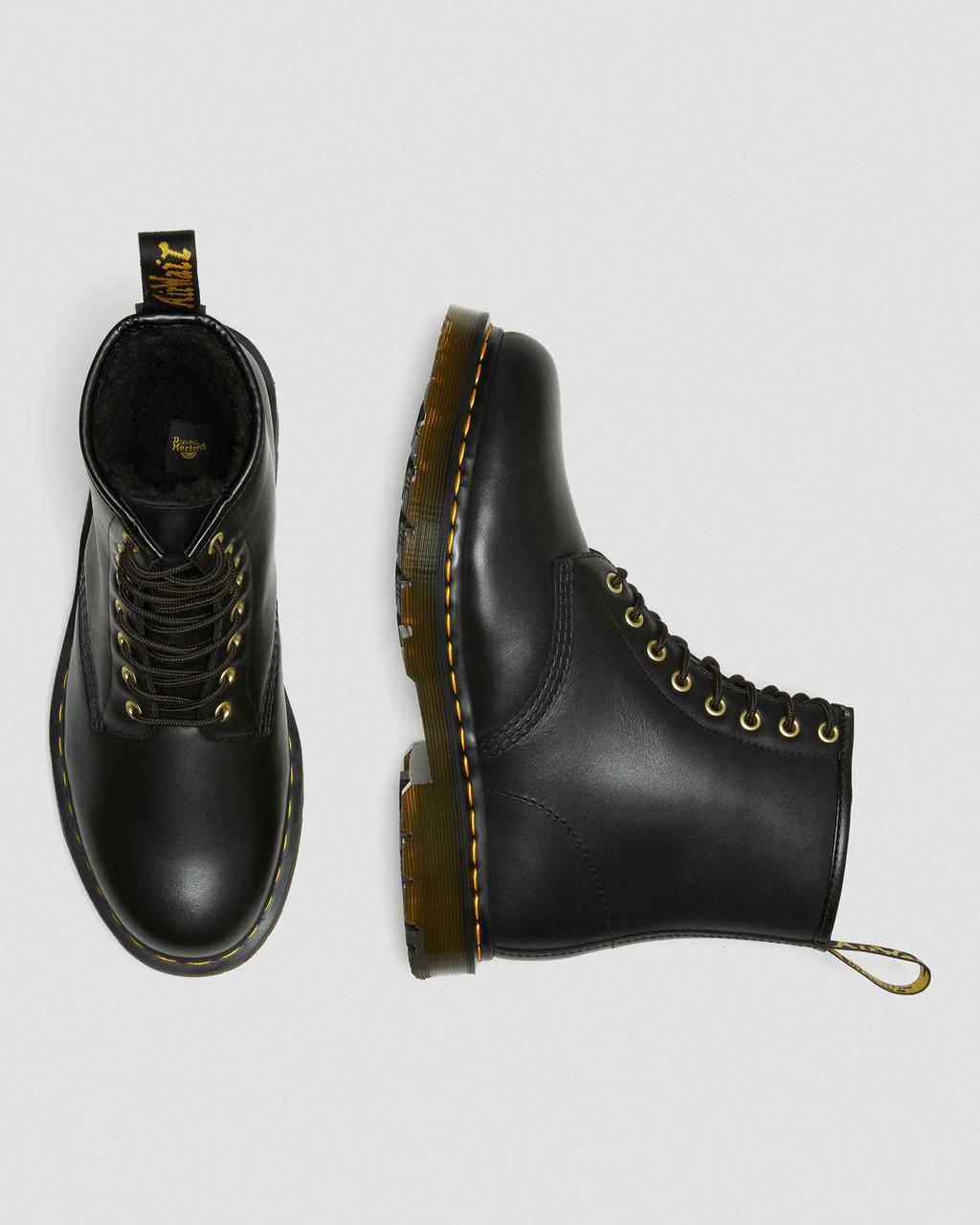 Dámské Šněrovací Boty Dr Martens 1460 DM's Wintergrip Leather Černé | 94467690