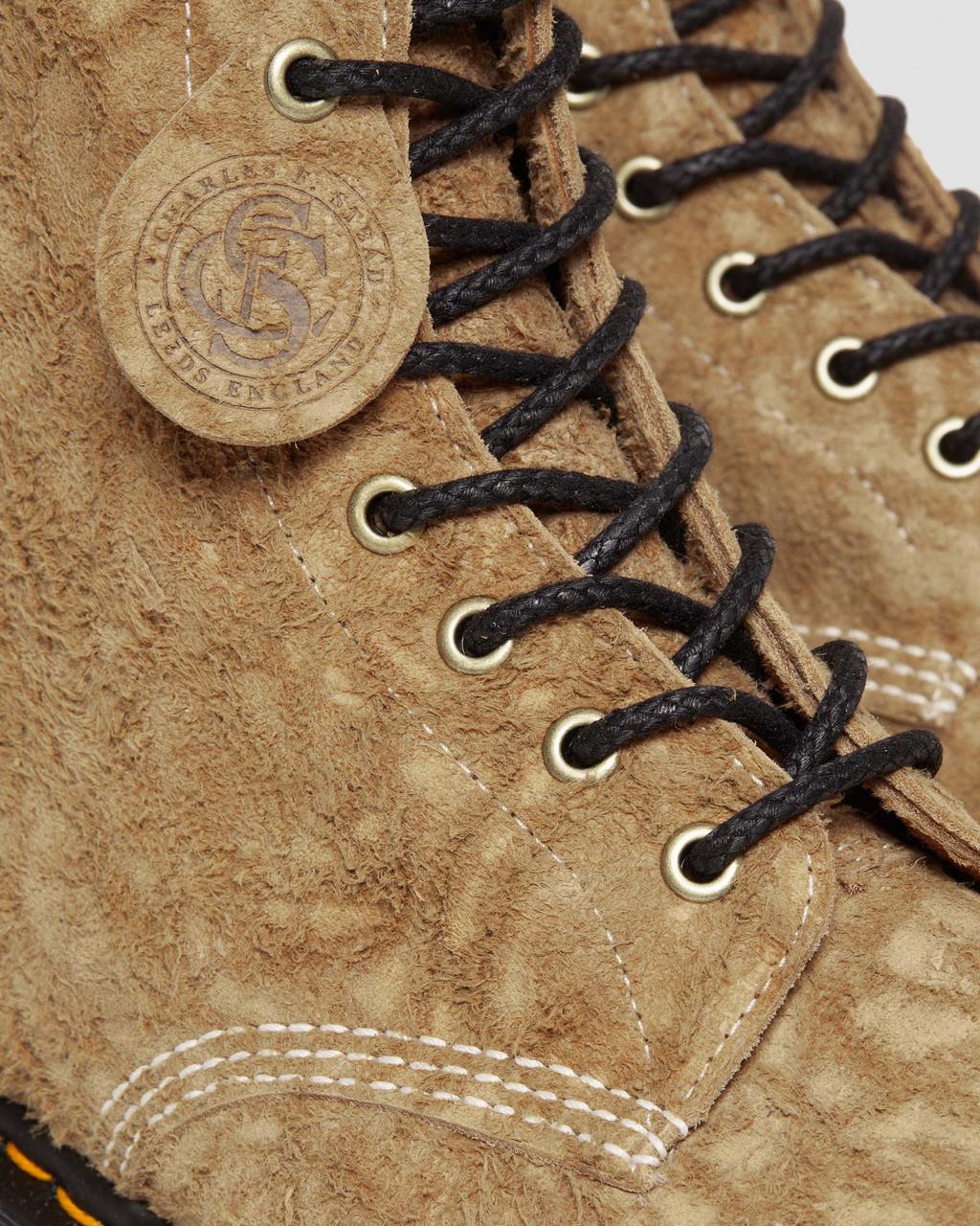 Dámské Šněrovací Boty Dr Martens 1460 Made in England Emboss Suede Hnědé | 53086427