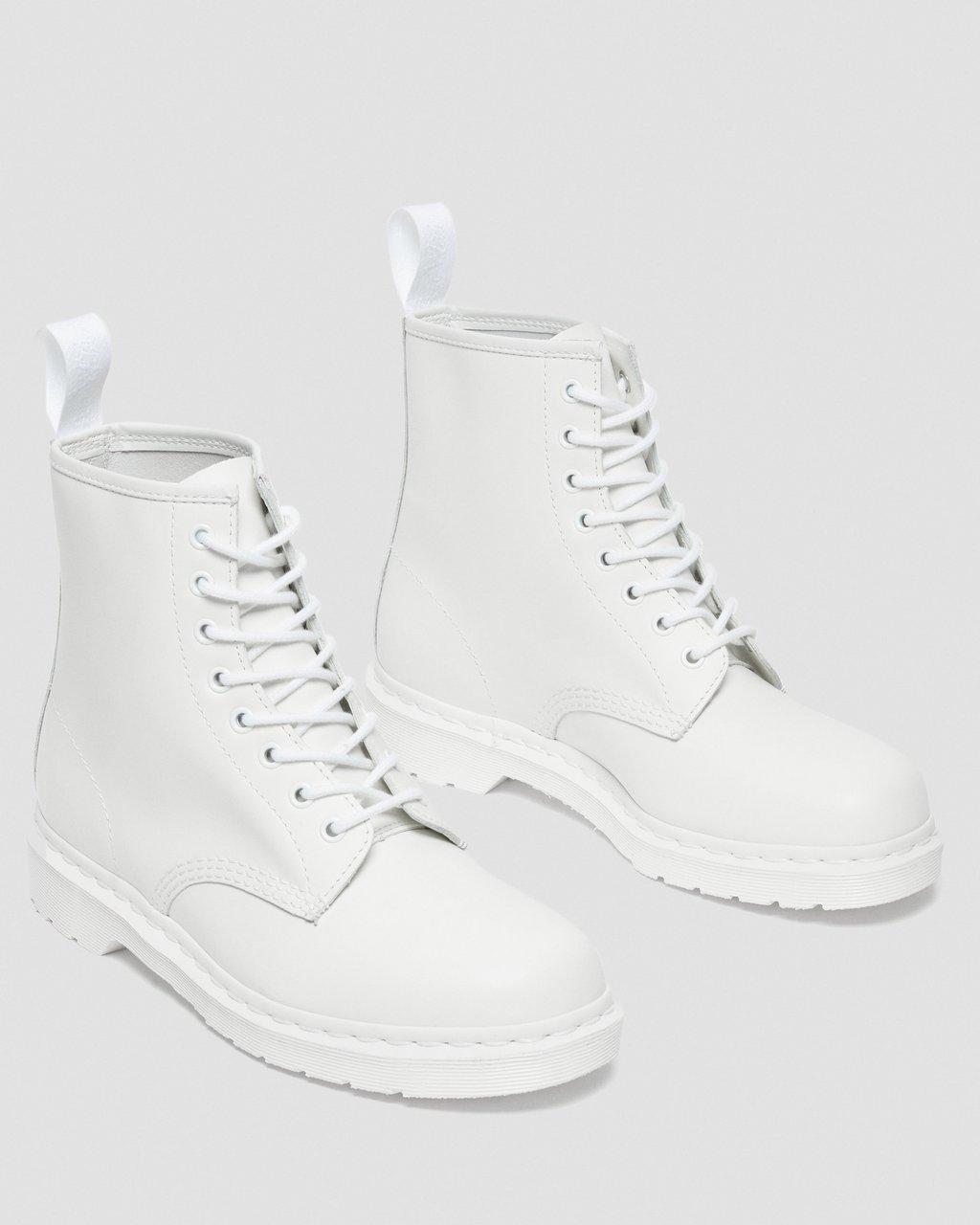 Dámské Šněrovací Boty Dr Martens 1460 Mono Smooth Leather Bílé | 83121735