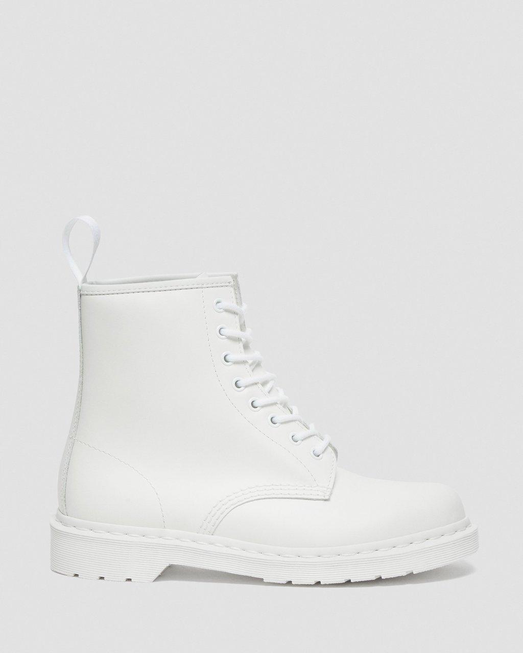 Dámské Šněrovací Boty Dr Martens 1460 Mono Smooth Leather Bílé | 83121735