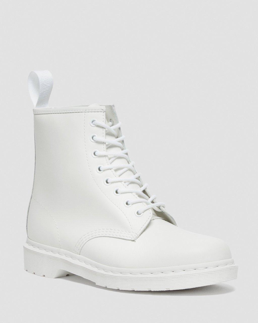Dámské Šněrovací Boty Dr Martens 1460 Mono Smooth Leather Bílé | 83121735
