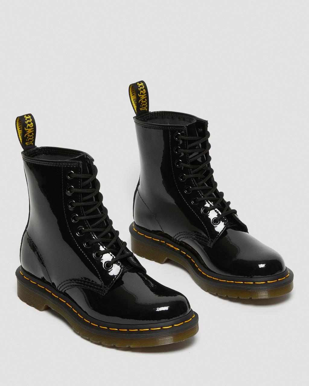 Dámské Šněrovací Boty Dr Martens 1460 Patent Leather Černé | 82270034