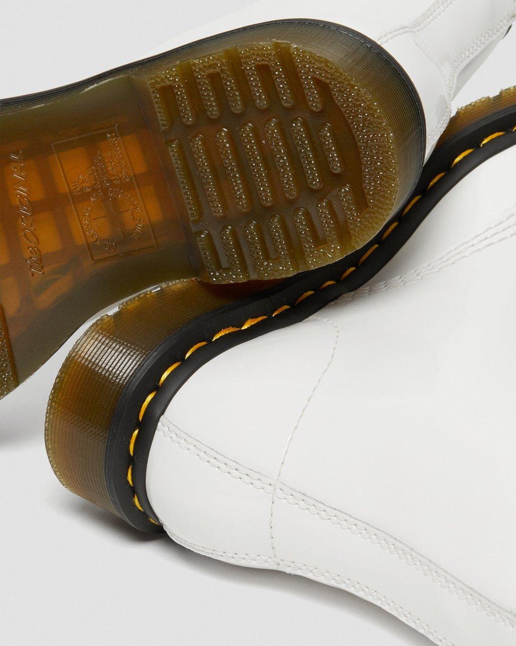 Dámské Šněrovací Boty Dr Martens 1460 Patent Leather Bílé | 27277662