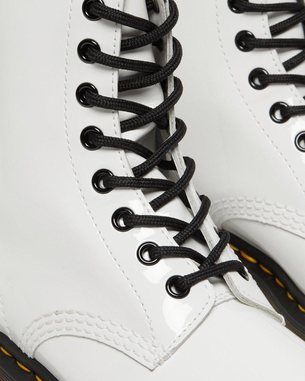 Dámské Šněrovací Boty Dr Martens 1460 Patent Leather Bílé | 27277662