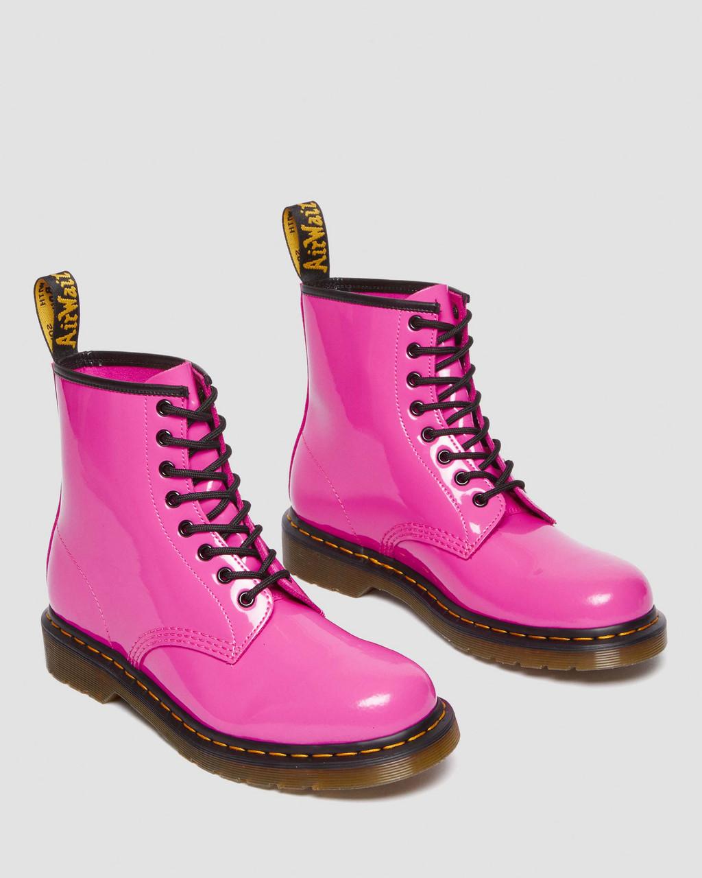 Dámské Šněrovací Boty Dr Martens 1460 Patent Leather Růžové | 14830582