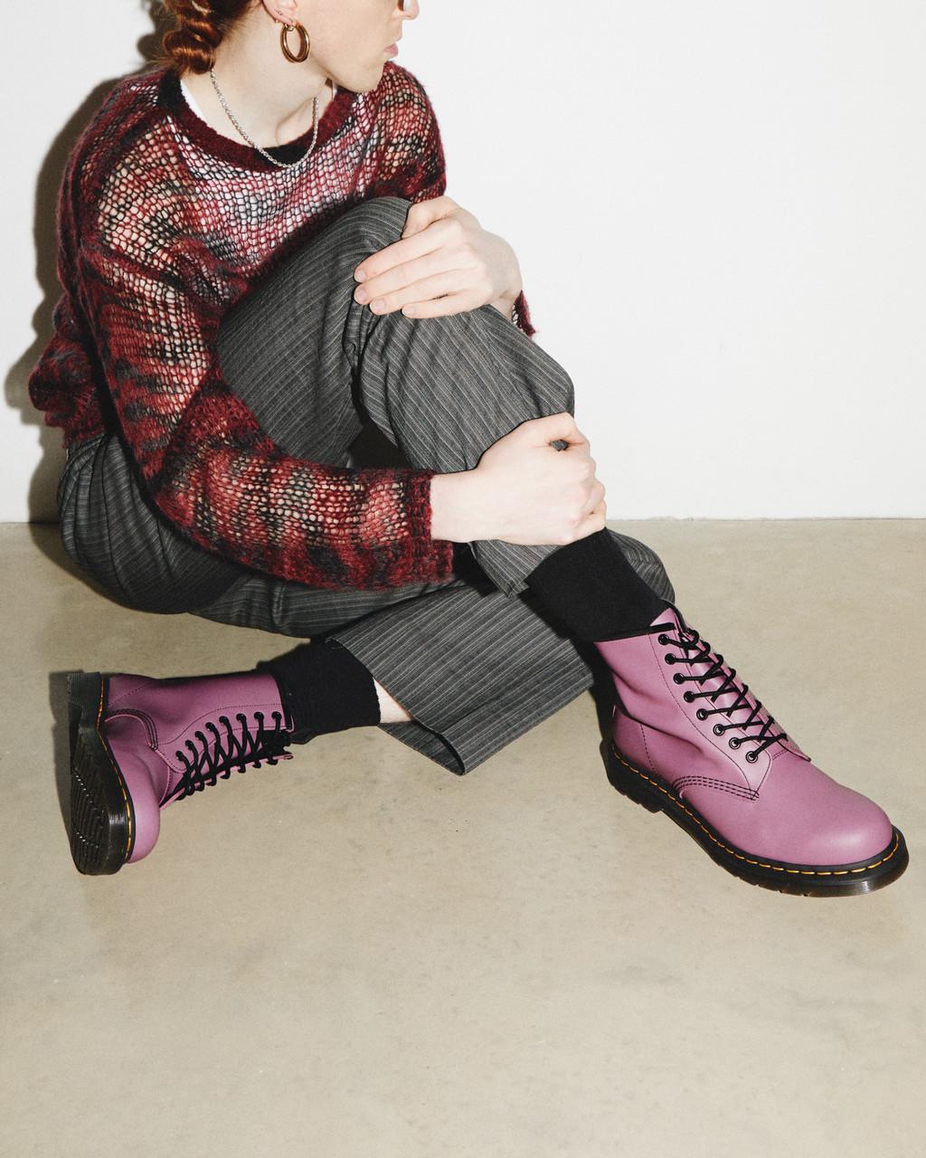 Dámské Šněrovací Boty Dr Martens 1460 Smooth Leather Fialové | 87718400