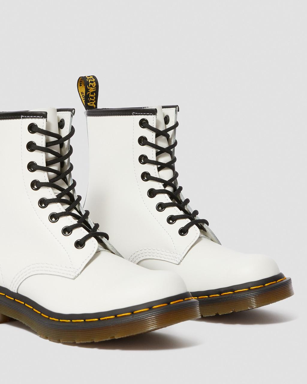 Dámské Šněrovací Boty Dr Martens 1460 Smooth Leather Bílé | 66580394