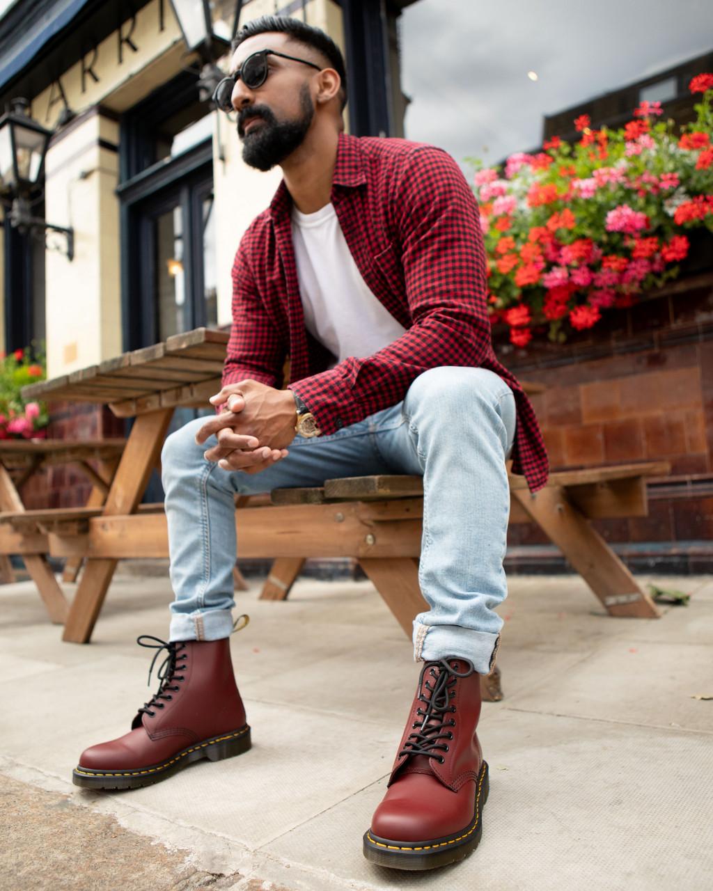 Dámské Šněrovací Boty Dr Martens 1460 Smooth Leather Červené | 33592899