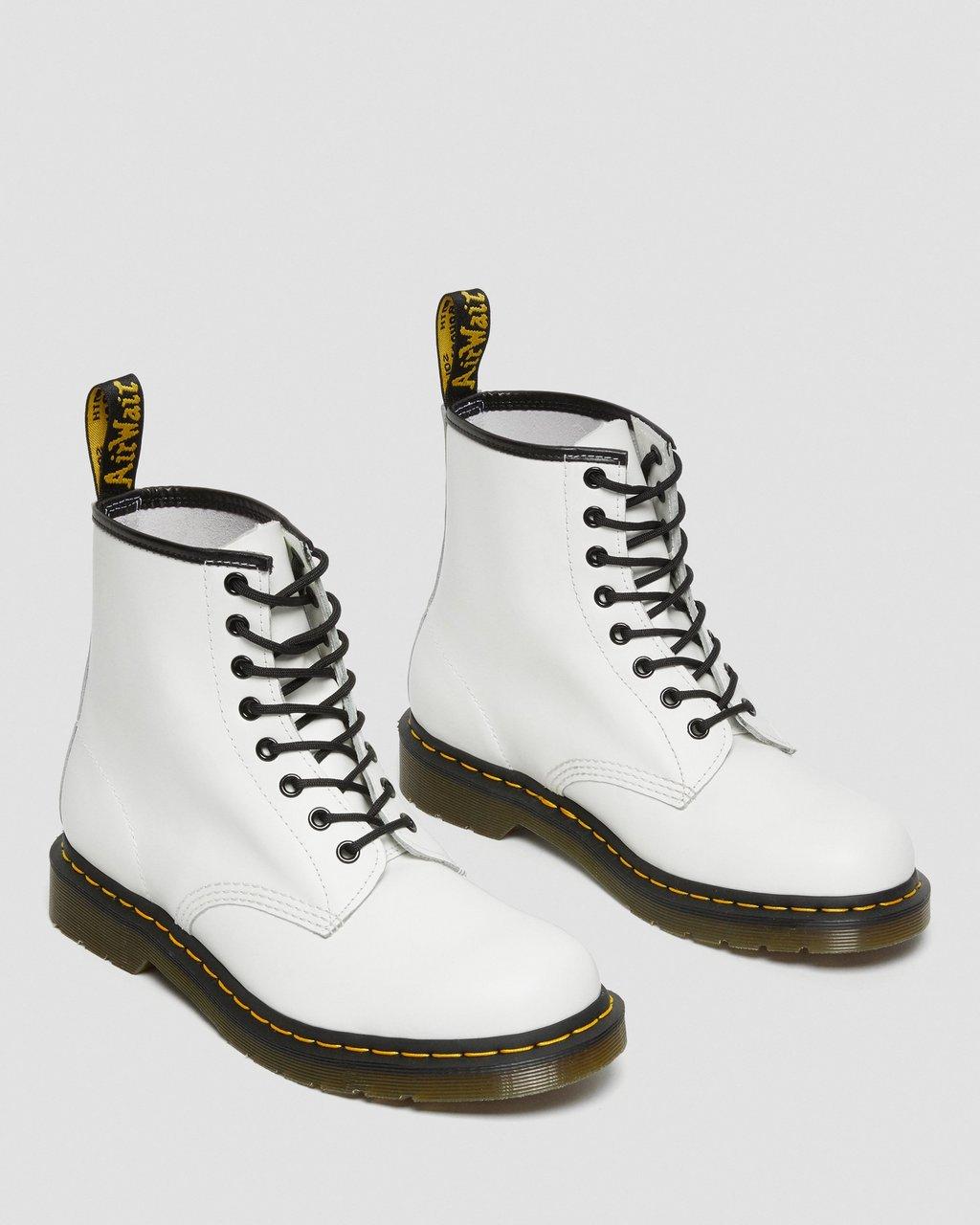 Dámské Šněrovací Boty Dr Martens 1460 Smooth Leather Bílé | 31633544