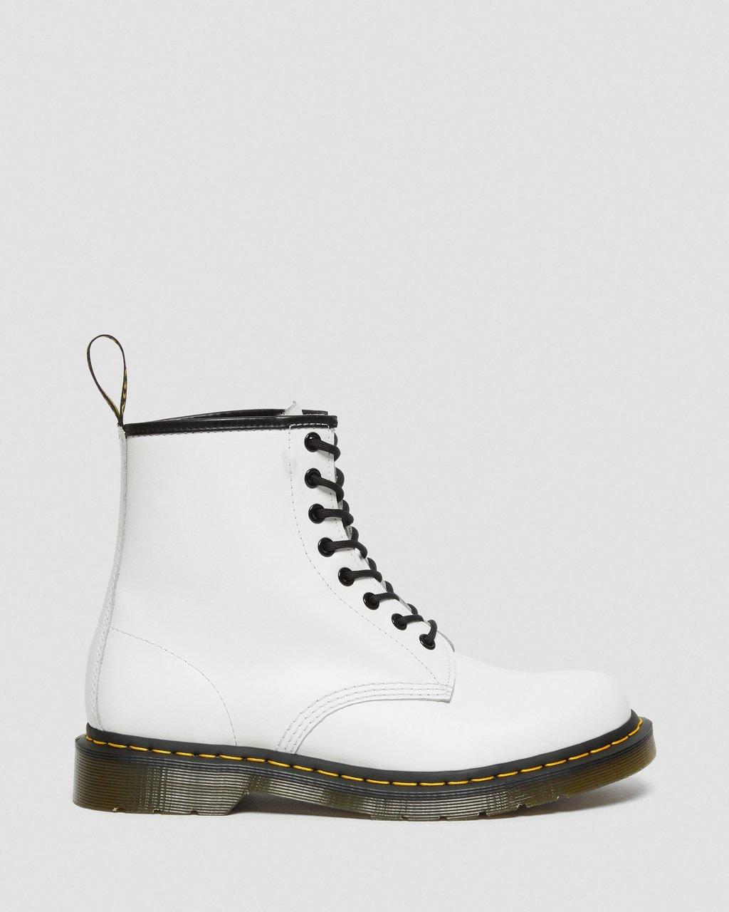 Dámské Šněrovací Boty Dr Martens 1460 Smooth Leather Bílé | 31633544