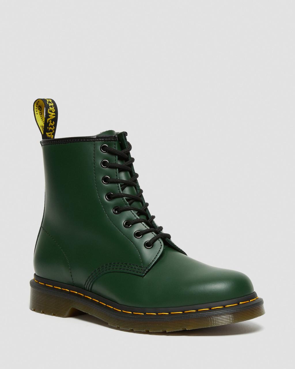 Dámské Šněrovací Boty Dr Martens 1460 Smooth Leather Zelene | 65640759