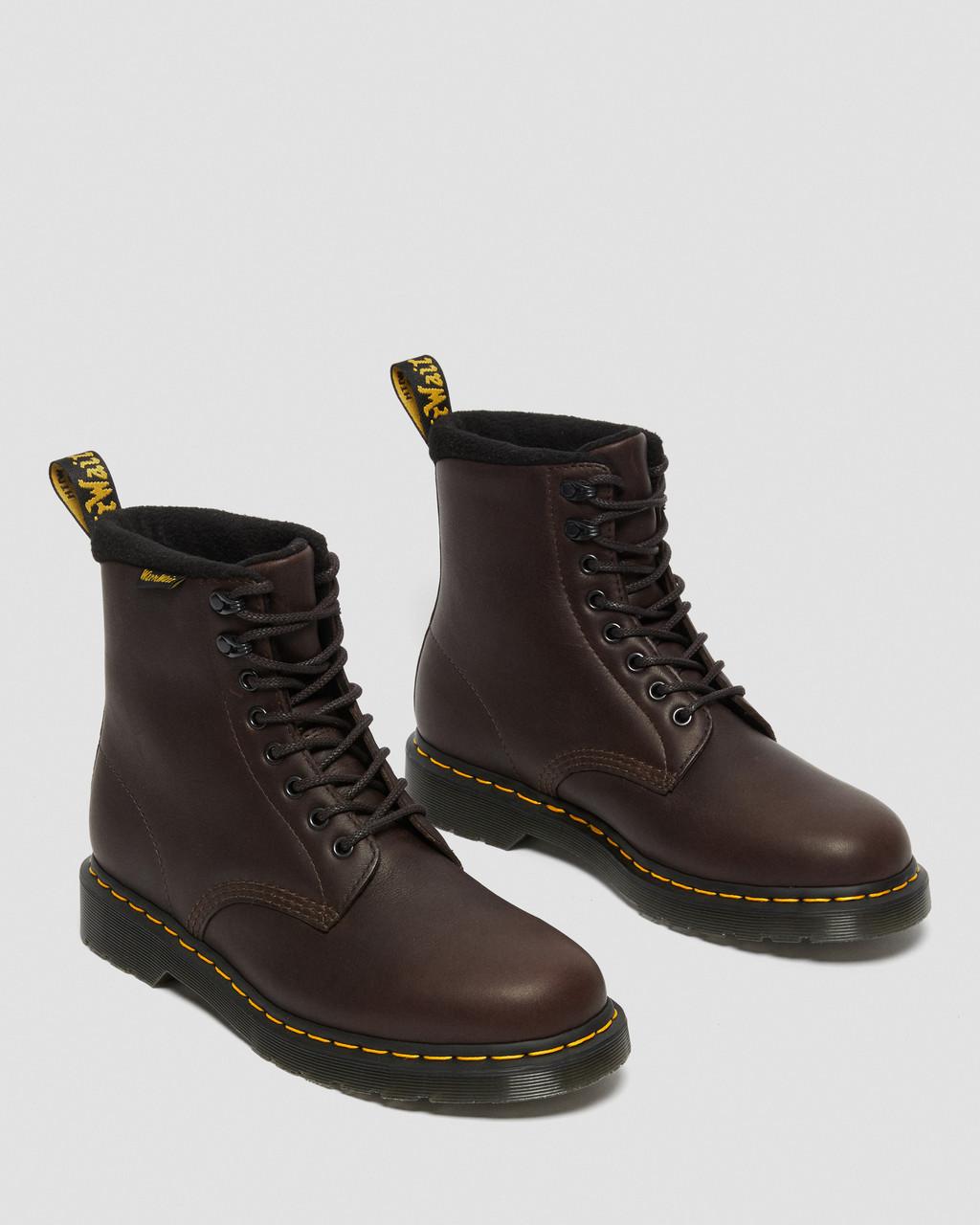 Dámské Šněrovací Boty Dr Martens 1460 Warmwair Leather Hnědé | 26172706