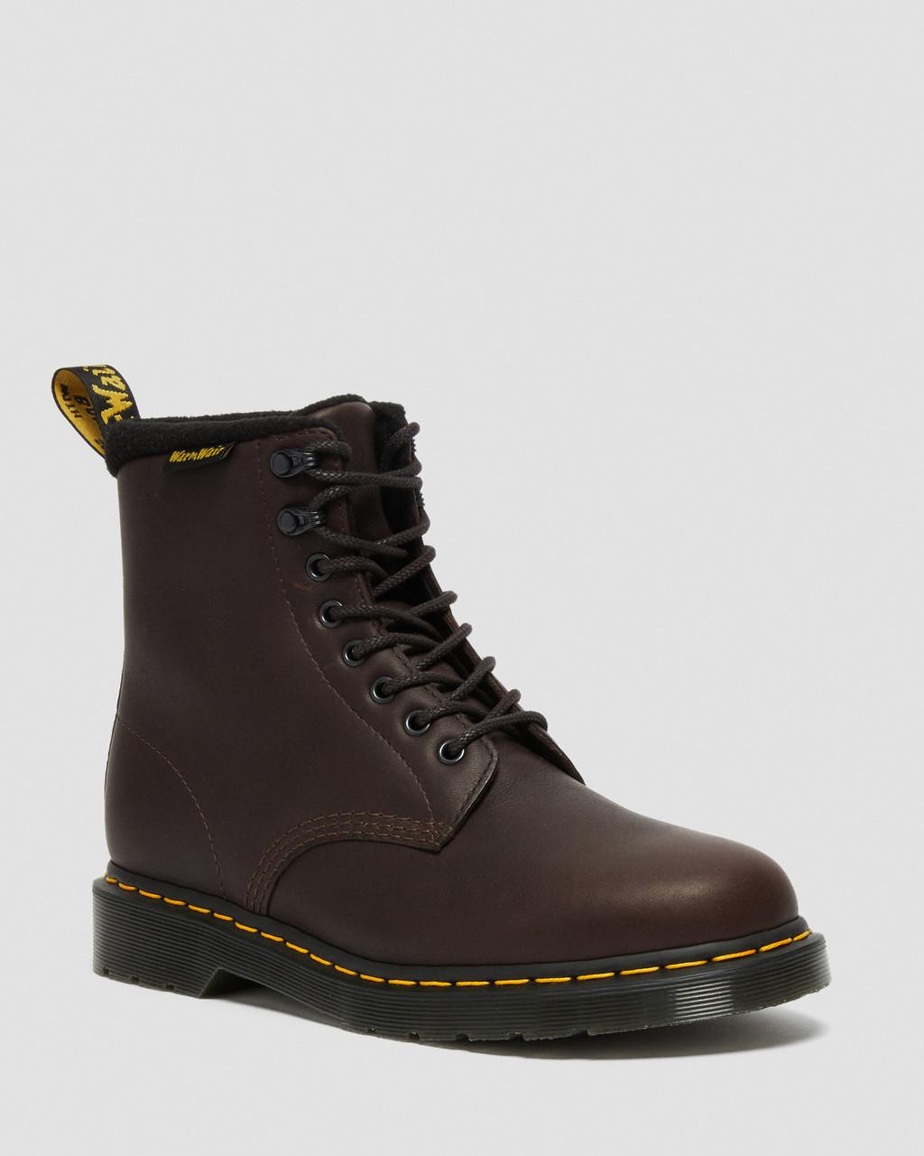 Dámské Šněrovací Boty Dr Martens 1460 Warmwair Leather Hnědé | 26172706