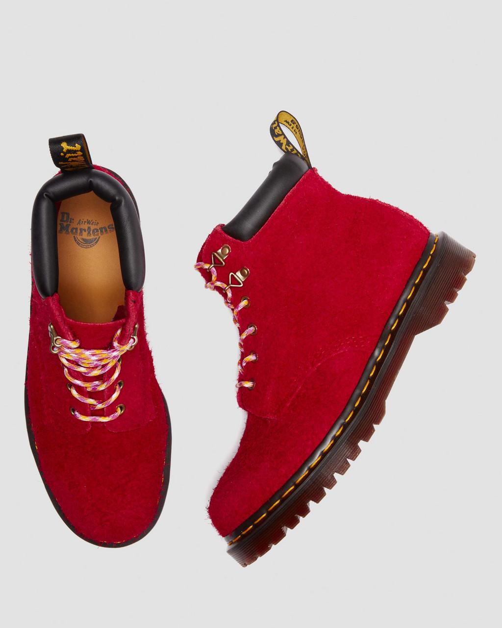 Dámské Šněrovací Boty Dr Martens 939 Ben Suede Padded Collar Červené | 55667577