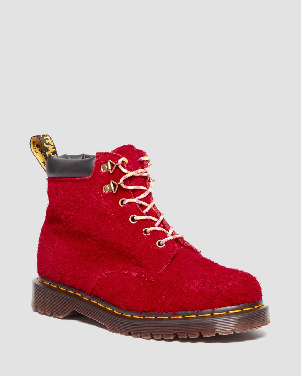 Dámské Šněrovací Boty Dr Martens 939 Ben Suede Padded Collar Červené | 55667577