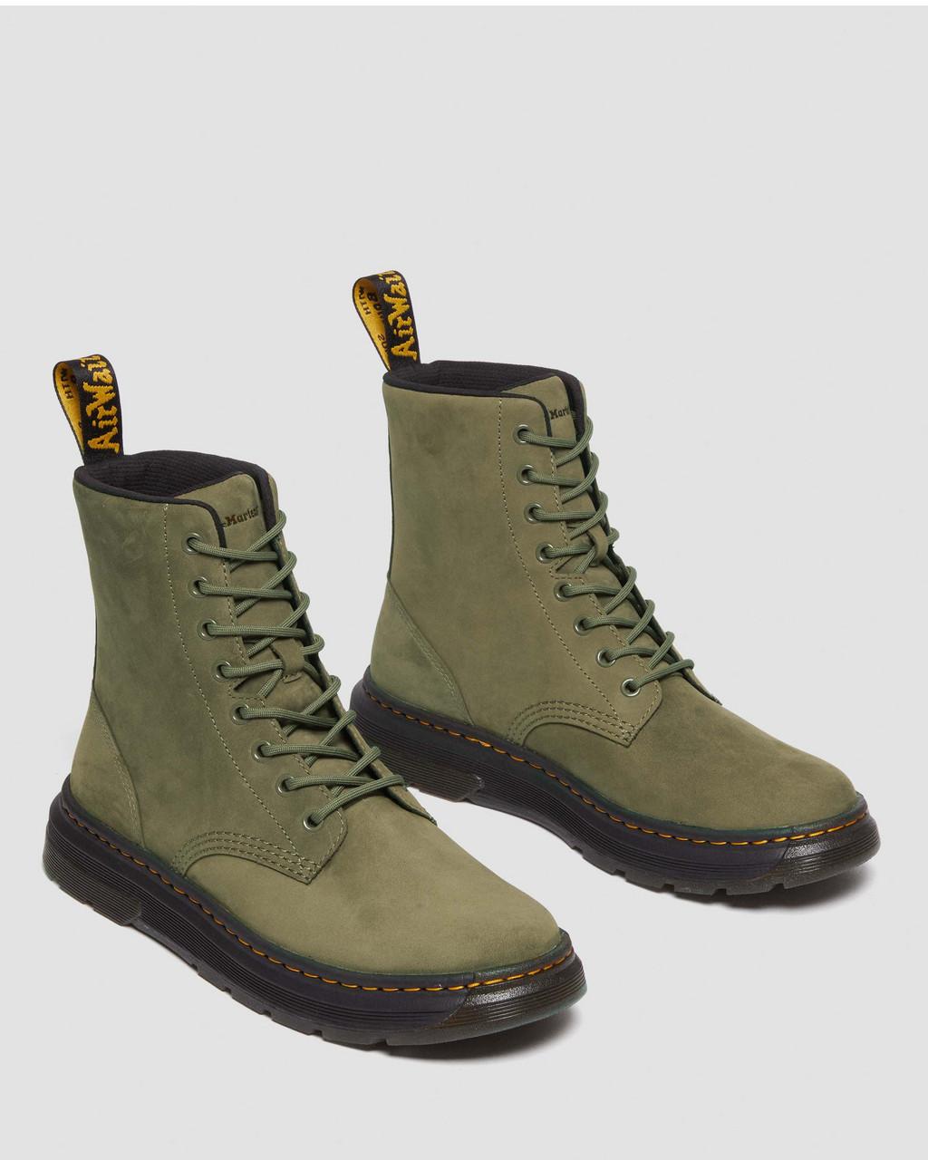 Pánské Boty Dr Martens Crewson Nubuck Leather Everyday Olivy Zelené | 37434109
