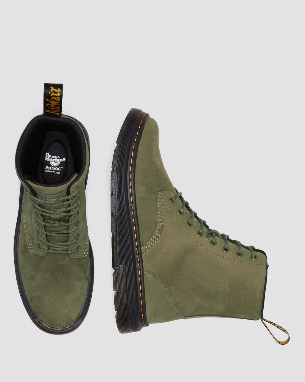 Pánské Boty Dr Martens Crewson Nubuck Leather Everyday Olivy Zelené | 37434109