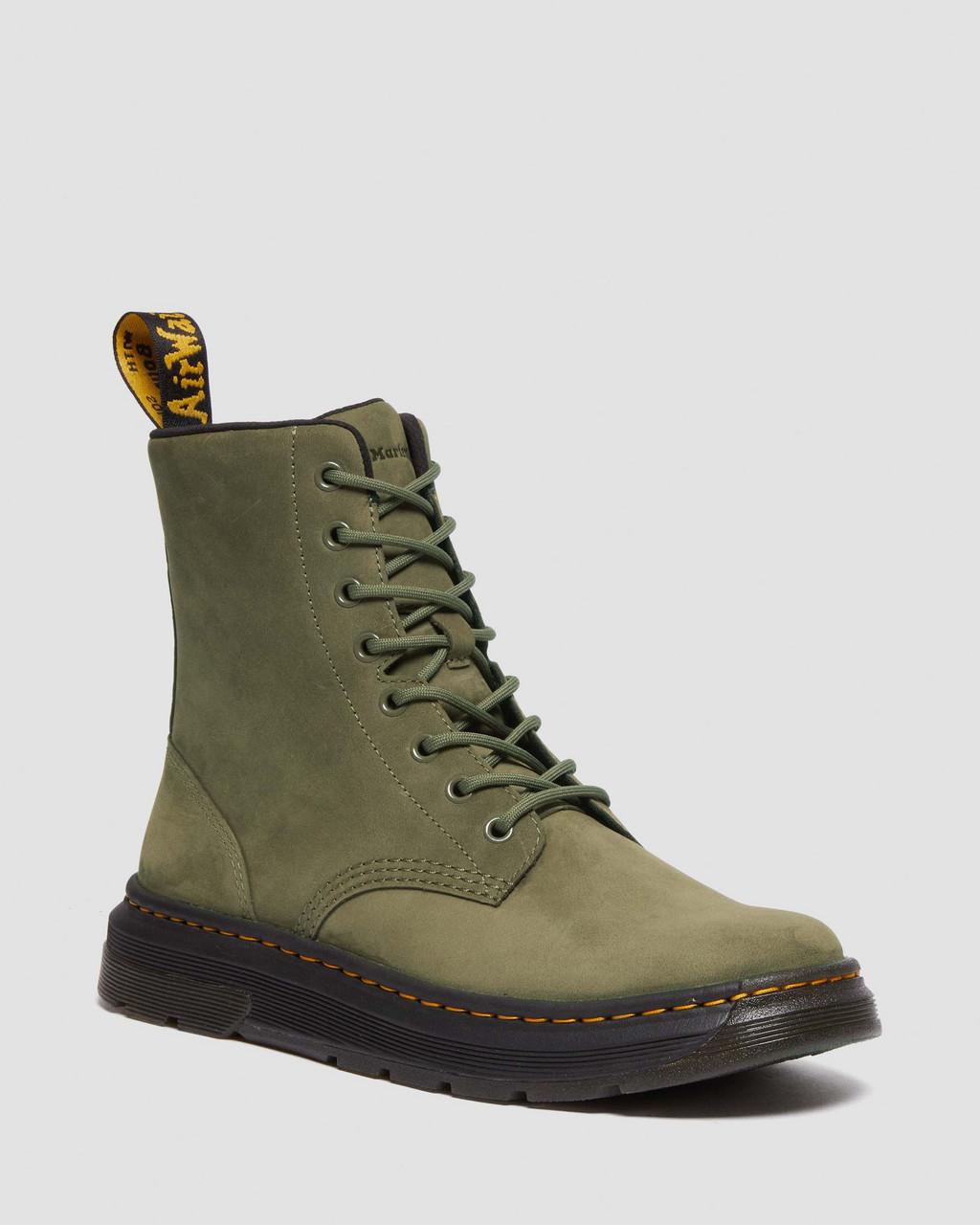Pánské Boty Dr Martens Crewson Nubuck Leather Everyday Olivy Zelené | 37434109