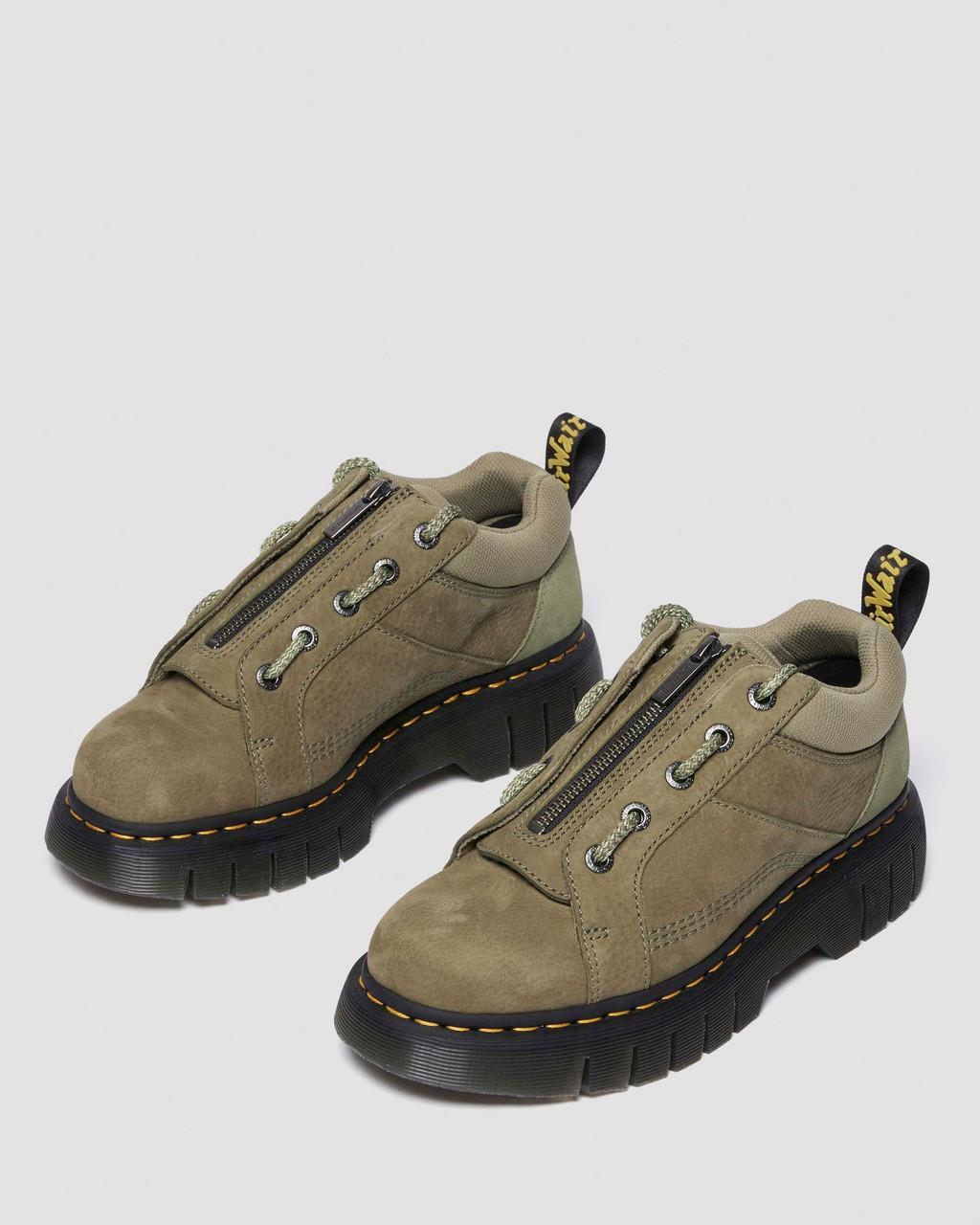 Pánské Boty Dr Martens Woodard Tumbled Nubuck Leather Low Casual Olivy Zelené | 21294006