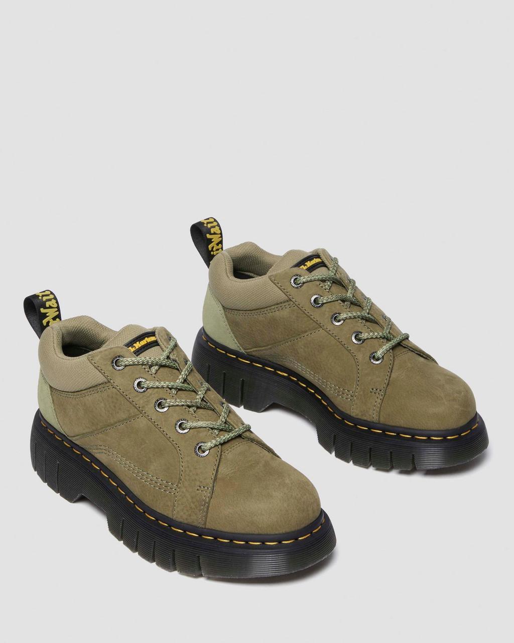 Pánské Boty Dr Martens Woodard Tumbled Nubuck Leather Low Casual Olivy Zelené | 21294006