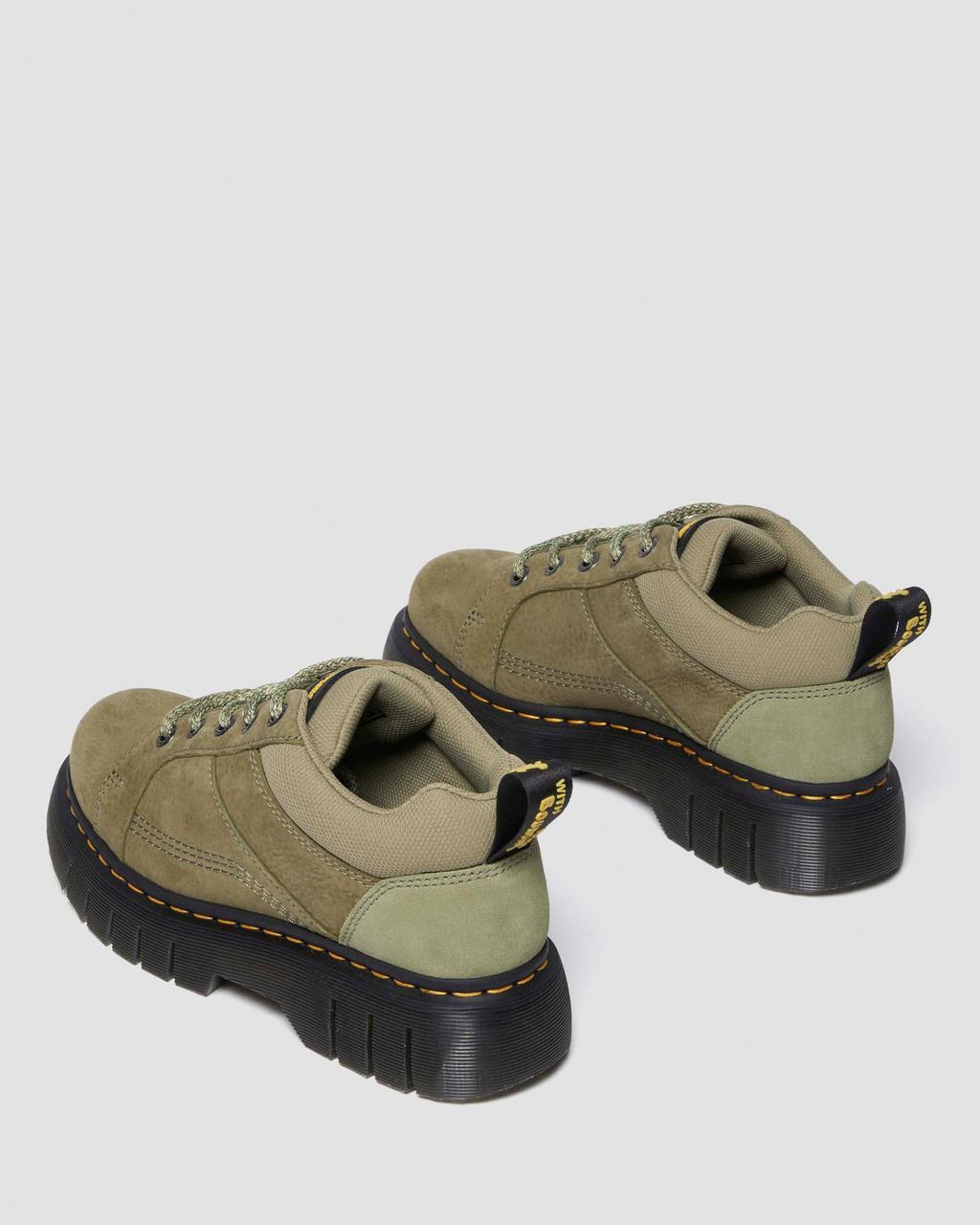 Pánské Boty Dr Martens Woodard Tumbled Nubuck Leather Low Casual Olivy Zelené | 21294006