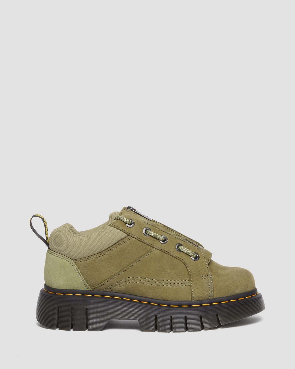 Pánské Boty Dr Martens Woodard Tumbled Nubuck Leather Low Casual Olivy Zelené | 21294006