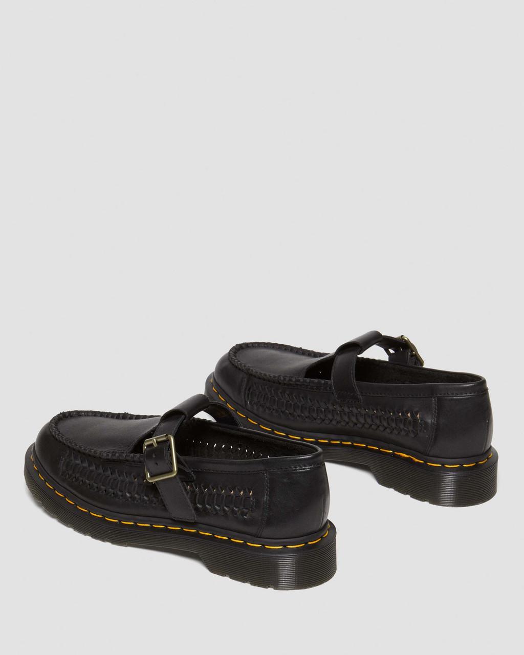 Pánské Boty Mary Jane Dr Martens Adrian T-Bar Leather Černé | 99402952