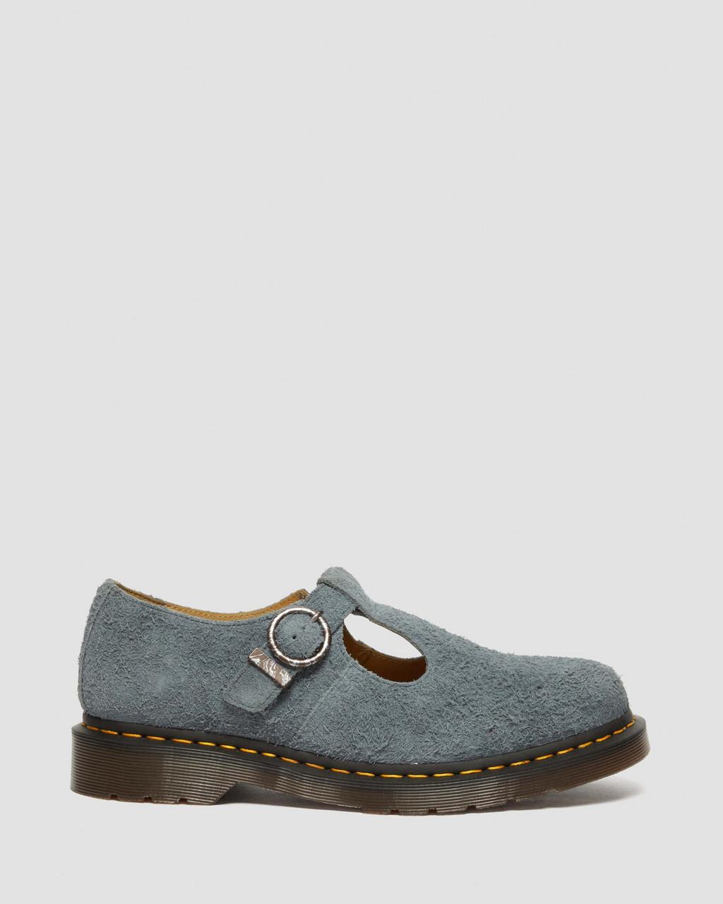 Pánské Boty Mary Jane Dr Martens T-Bar Suede Šedé | 91415823
