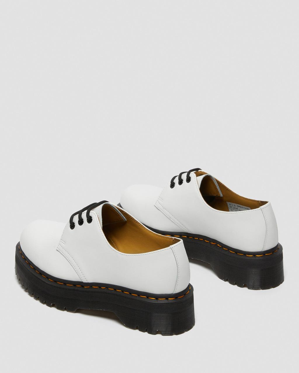 Pánské Boty Na Platformy Dr Martens 1461 Smooth Leather Bílé | 40069563