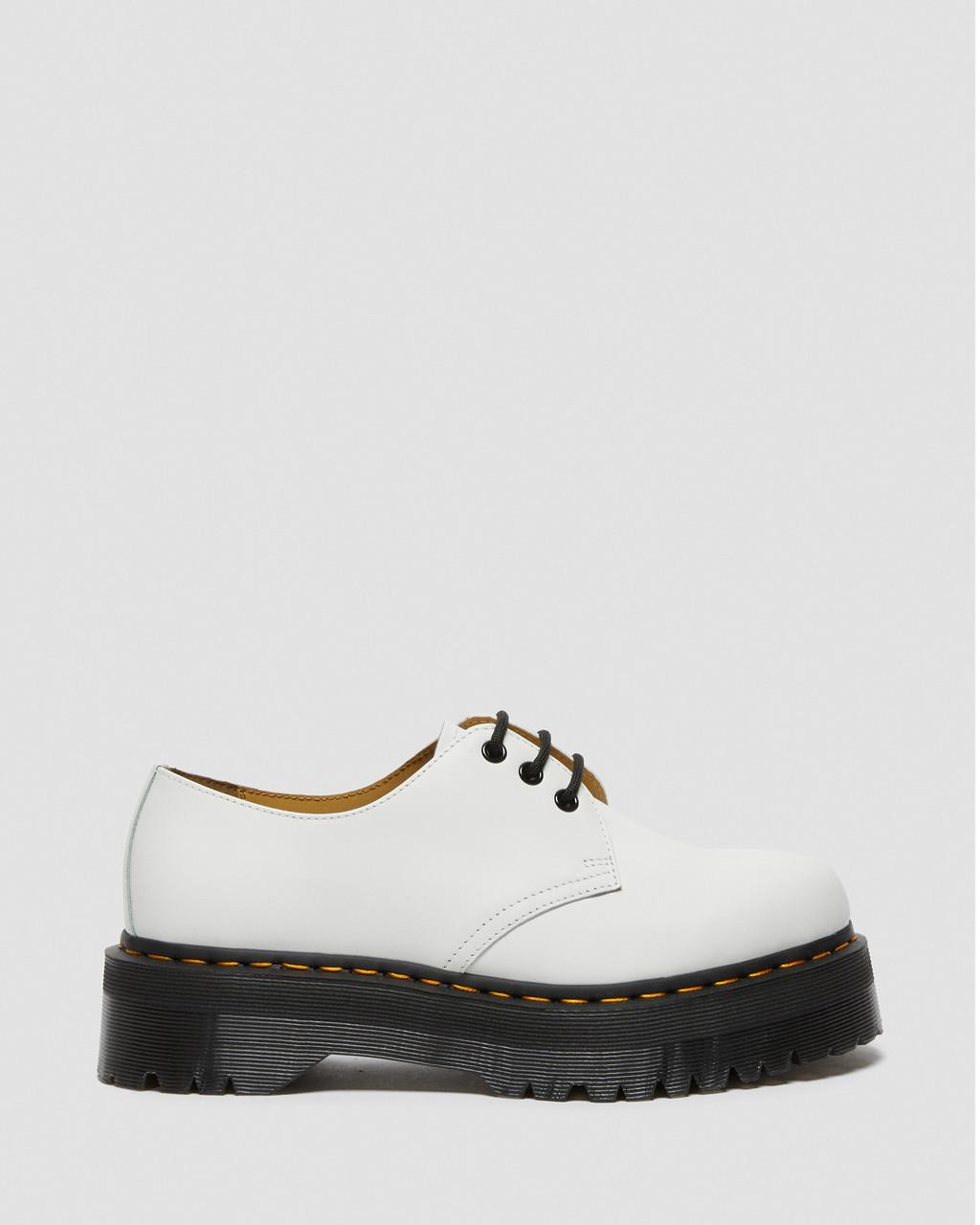 Pánské Boty Na Platformy Dr Martens 1461 Smooth Leather Bílé | 40069563