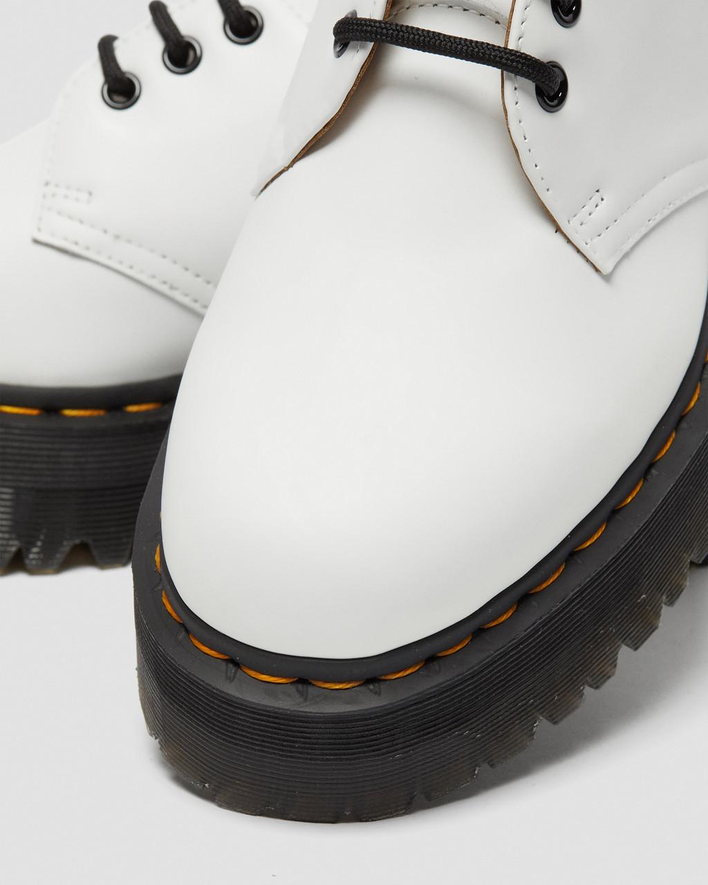 Pánské Boty Na Platformy Dr Martens 1461 Smooth Leather Bílé | 40069563