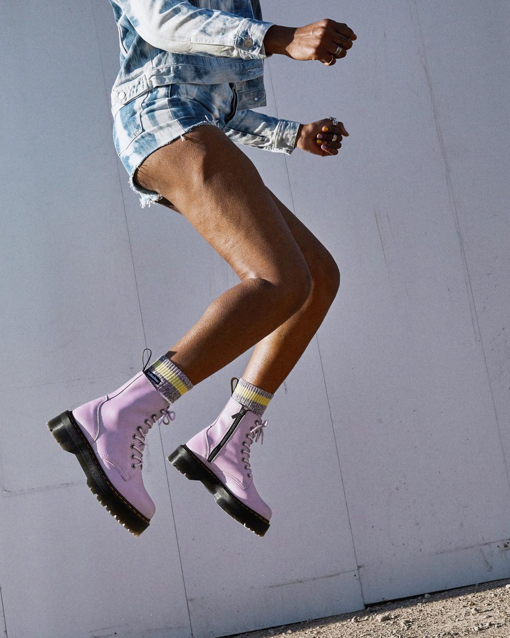 Pánské Boty na Platformy Dr Martens Jadon III Pisa Leather Fialové | 27460186